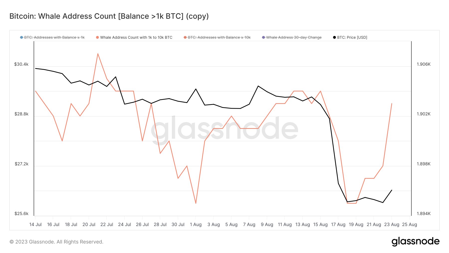  whales pre-crash bitcoin levels addresses dip number 