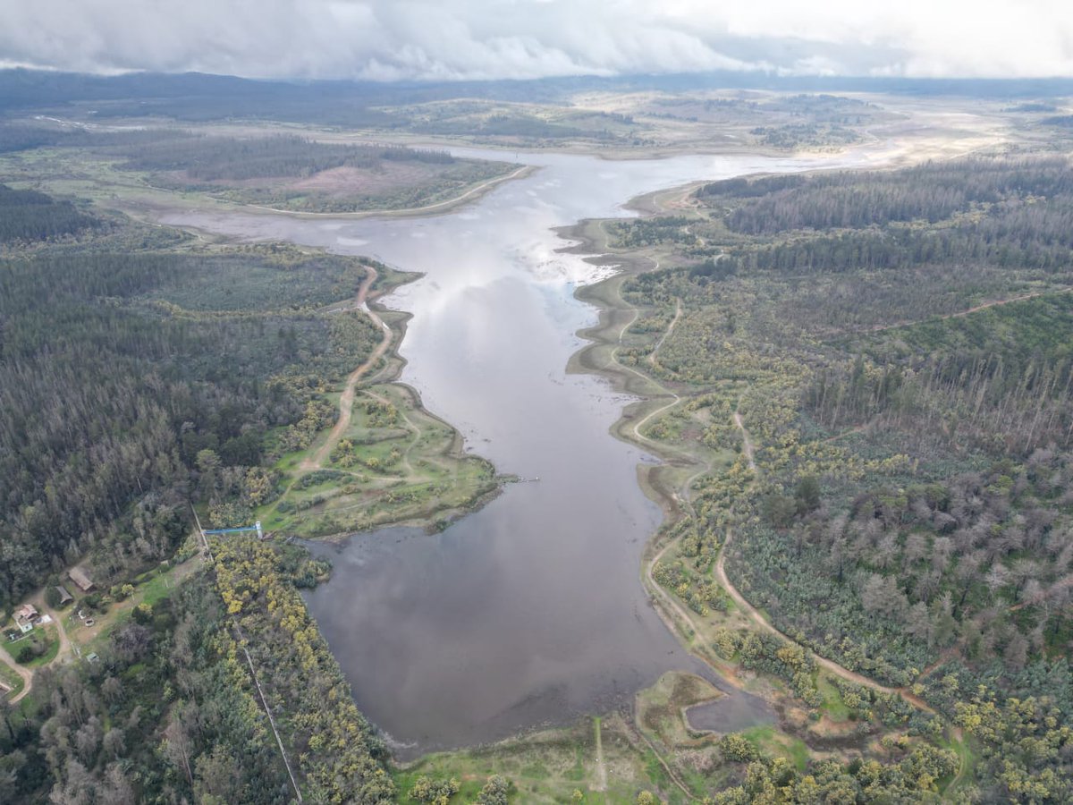 conaf_valpa's tweet photo. 📍El espejo de agua de la Reserva #LagoPeñuelas registró un aumento tras las últimas 🌧️ 

➡️Extensión aproximada: 193 ha

➡️El último sistema frontal dejó 104 mm de agua caída. Total acumulado este año: 429 mm

➡️El embalse se abastece 100 % de 🌧️

🎞️#Guardaparques Mario García https://t.co/o3o6oLz38d
