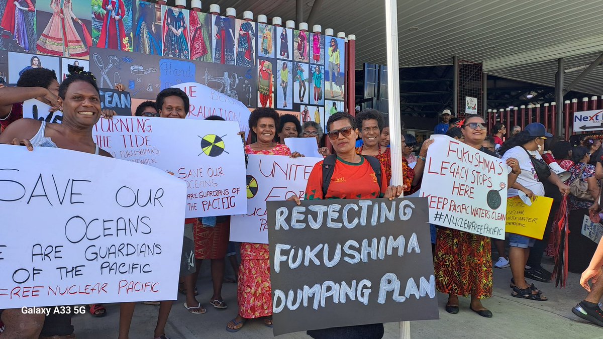 Ready to march! Hey hey ho ho! Fukushima dumping has to go! #SayNotoFukushima @diva4equality @CANPacificIs @pacfemcop