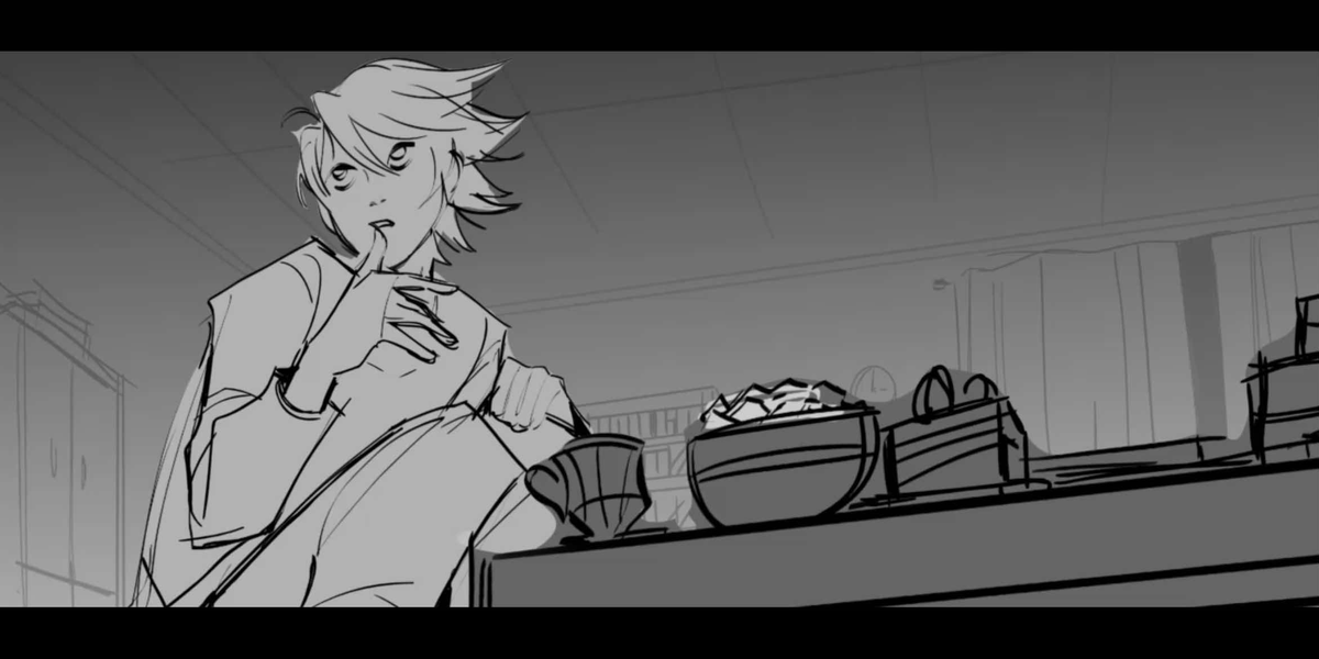 the animatic's all finished :] i'll have it posted tomorrow, so some  sneak peeks 🥳 #deathnote #deathnotethemusical