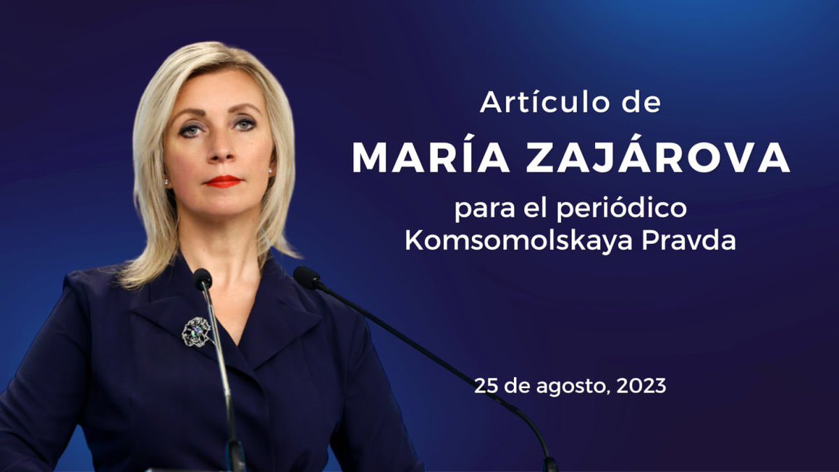 mae_rusia's tweet photo. 💬 María Zajárova: Los ucranianos deben entender que los británicos los abastecen con un verdadero veneno garantizando tumores de cáncer, y deben demandar que las municiones con uranio empobrecido se saquen del país lo antes posible.

Artículo completo 👉 https://t.co/IHAAWlGnLG https://t.co/9e0OCGB7wR