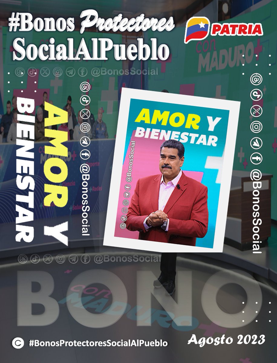 🖥️ Continua la entrega del #BonoAmorYBienestar a través del Sistema <a href="/CarnetDLaPatria/">Carnet de la patria</a> enviado por nuestro Pdte. <a href="/NicolasMaduro/">Nicolás Maduro</a>.

📌 Monto en Bs. 130,00

✅ Recuerda no se escanea ni se valida 
🚫 Evite la pirateria 

<a href="/BonosSocial/">Bonos Protectores Social Al Pueblo</a>
#VenezuelaEsBRICS
#VenezuelaEsPaz