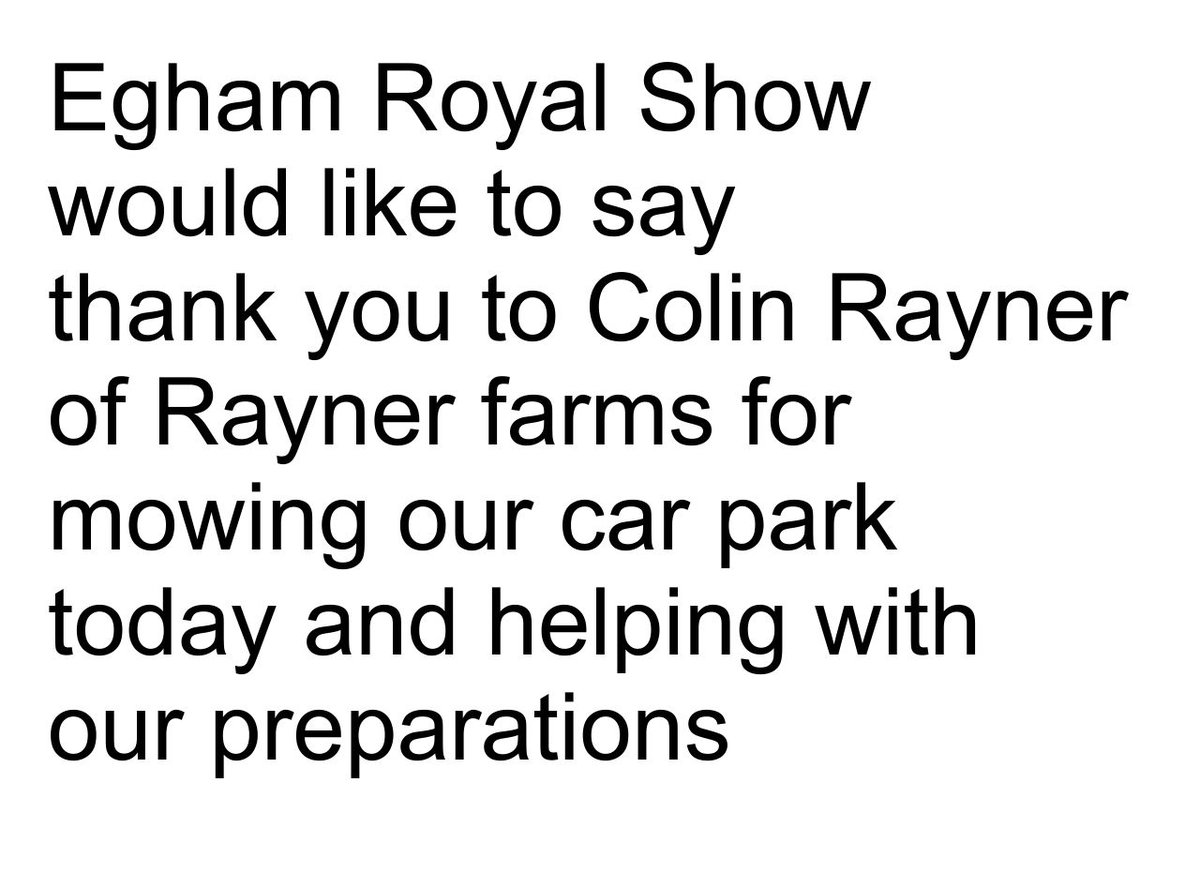 Thank you Colin Rayner for helping us out at short notice
From our presidant Nick wood-dow and all the committee