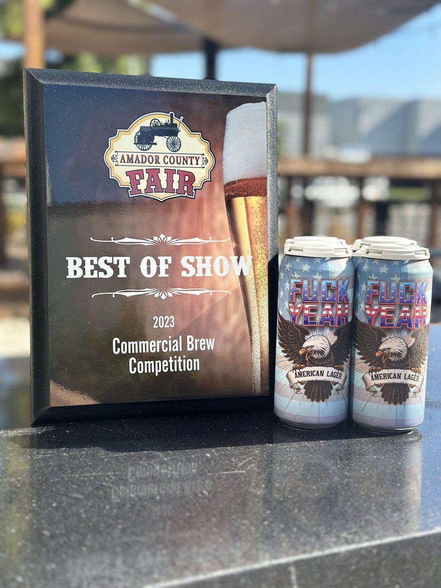 Did our American Lager beat out more than 100 other beers to be voted Best of Show at the Amador County Fair Craft Beer comp?  Fuck Yeah it did!!