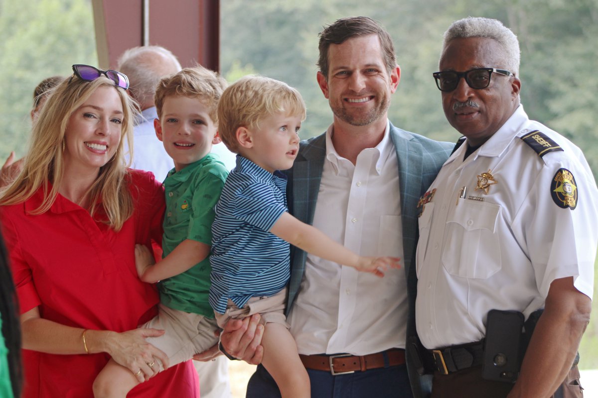 newtonsheriffga's tweet photo. On Aug. 23, 2023, Sheriff Ezell Brown and the Newton County Sheriff's Office attended the ribbon cutting for the Senator R. Brian Strickland Equine Facility at the T.M. "Mort" Ewing Newton County Agricultural Center, located off FFA-FHA Camp Road in Covington, Ga. #NCSO https://t.co/PIXU9I7R70