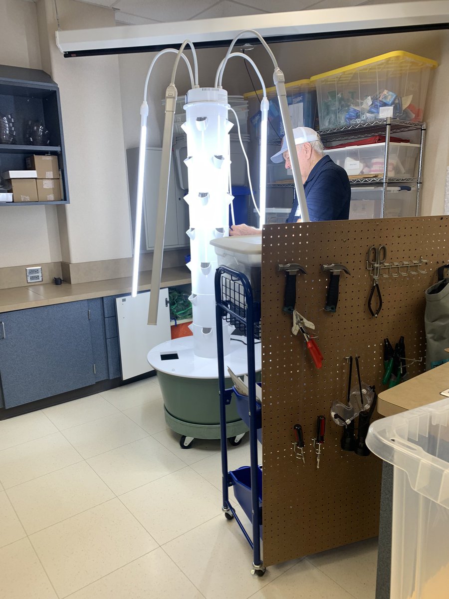 Super grateful to Katy ISD for our new amazing tower garden!  One of our amazing community members Mr. Halbert for helping us get it set up.  Our Wolfpack is ready to grow! 🌿<a href="/twehowl/">Tom Wilson Elementary</a> #twehowl