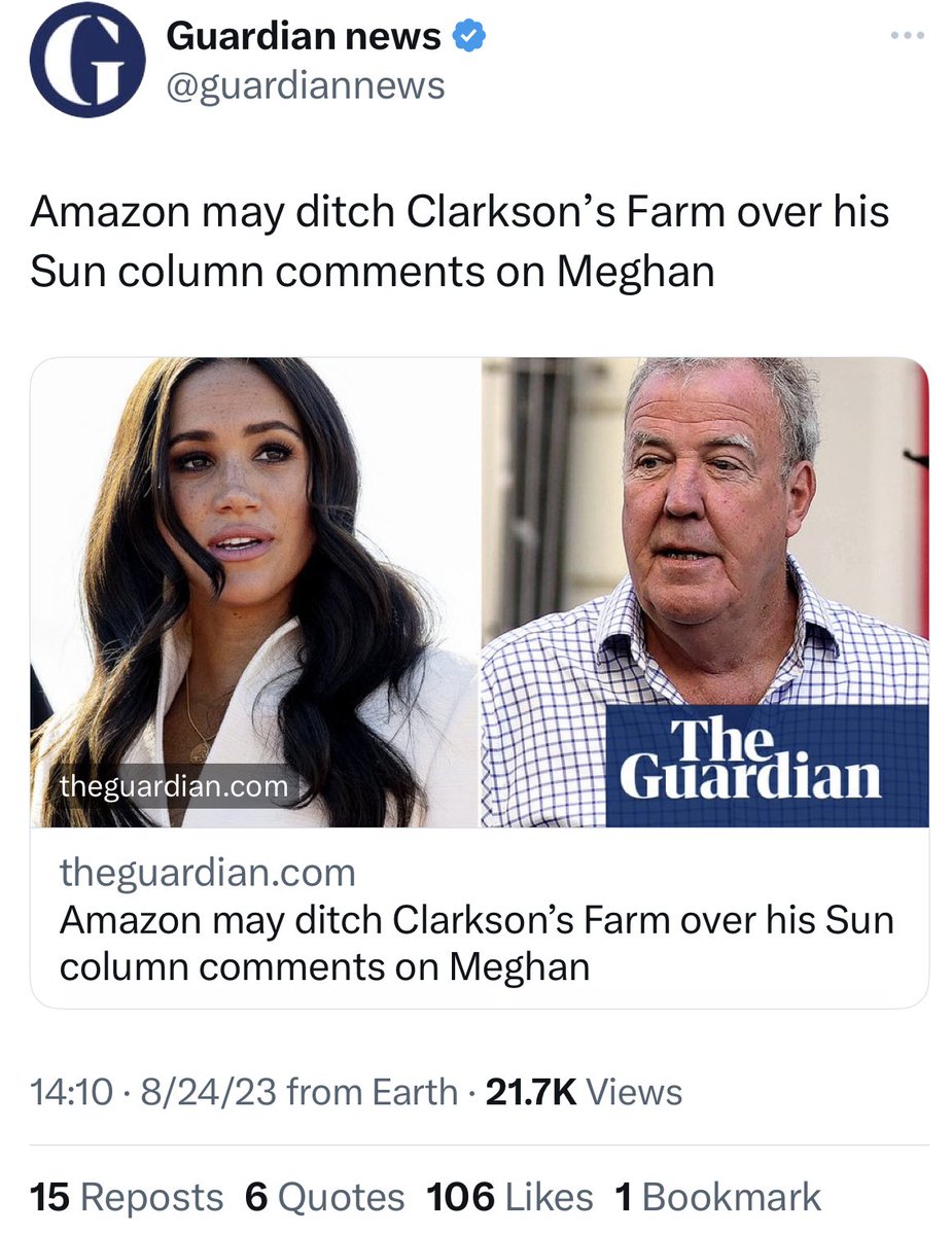 byetwit's tweet photo. Beware of wolves in sheep’s clothing.  This decision has nothing to do with Princess Meghan. The guardian is inciting hate against her AGAIN. Jeremy Clark’s has suffered NO consequence for threatening her with sexual violence https://t.co/YsIRSsxKC3