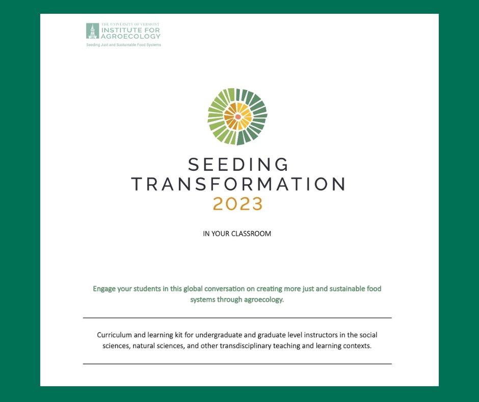 Agroecology_UVM's tweet photo. This Learning Kit serves as the classroom companion to the Global Forum on Agroecology happening September 18, 2023. Join us in seeding transformation from your classroom!
https://t.co/nbrVgpOqSt
#SeedingTransformation #Agroecology #EducationforChange https://t.co/e6iEu92qzG