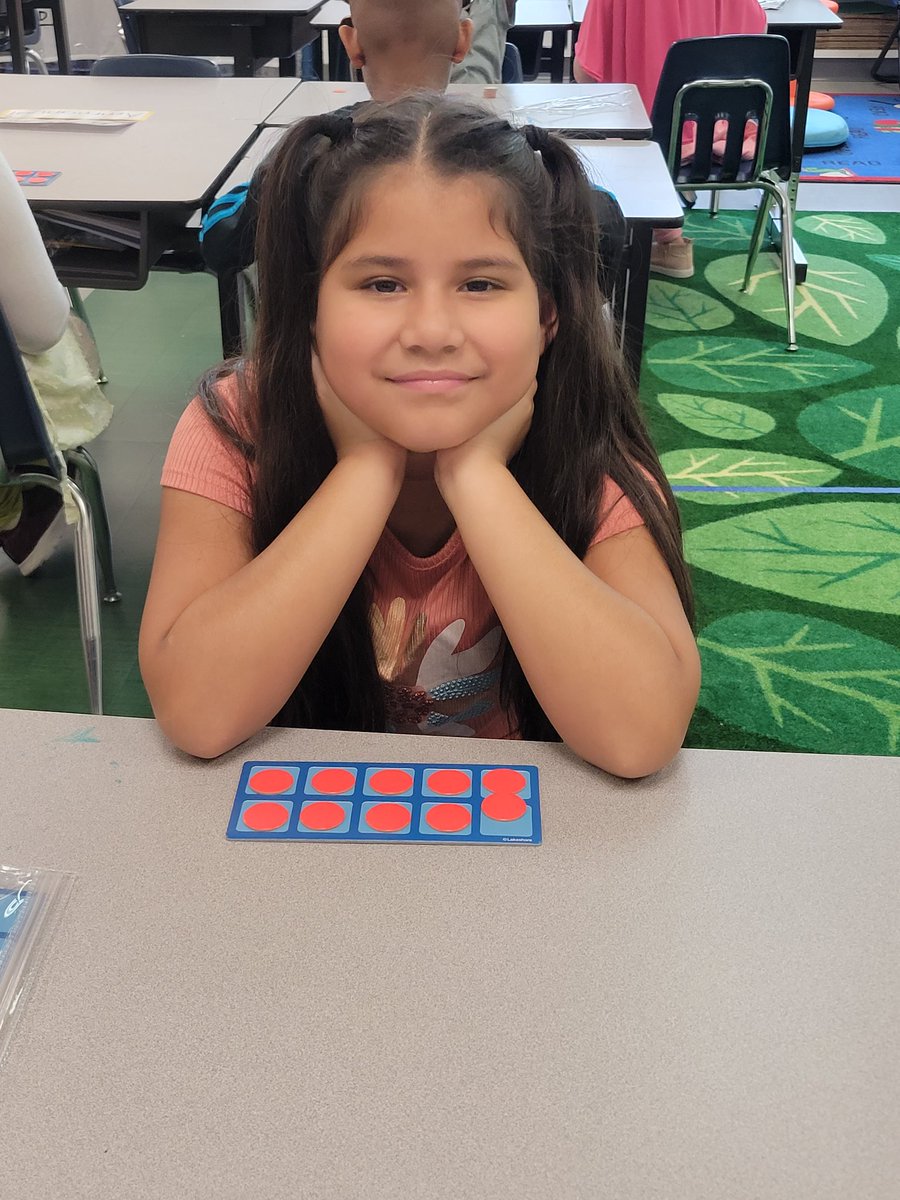 Our second grade mathematicians in Ms. Morrow's class enjoy using tens frames  and counters to develop conceptual understandings of addition equations with a missing addend. #BeEager #EagerEagles #manipulativesforMath <a href="/ACPSMath/">ACPS Math</a>