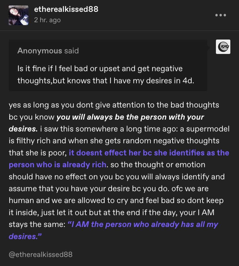 etherealkissed's tweet photo. theres no reason to dwell in unreal and random thoughts bc if u are the person who has it all in imagination, any circumstances eliminate themselves. your identity / imagination = the truth. you choose which thoughts to identify with so dont stress about negative thoughts. https://t.co/z3ZB7w012A