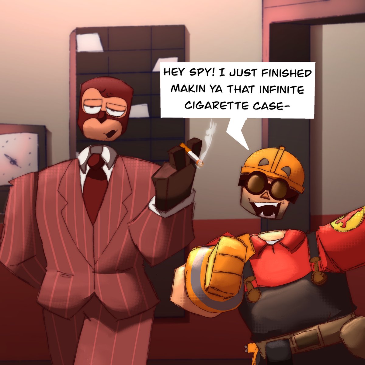 It's canon now Tags: #TeamFortress2 #tf2 #tf2medic #TF2fanart #tf2spy  #tf2engineer
