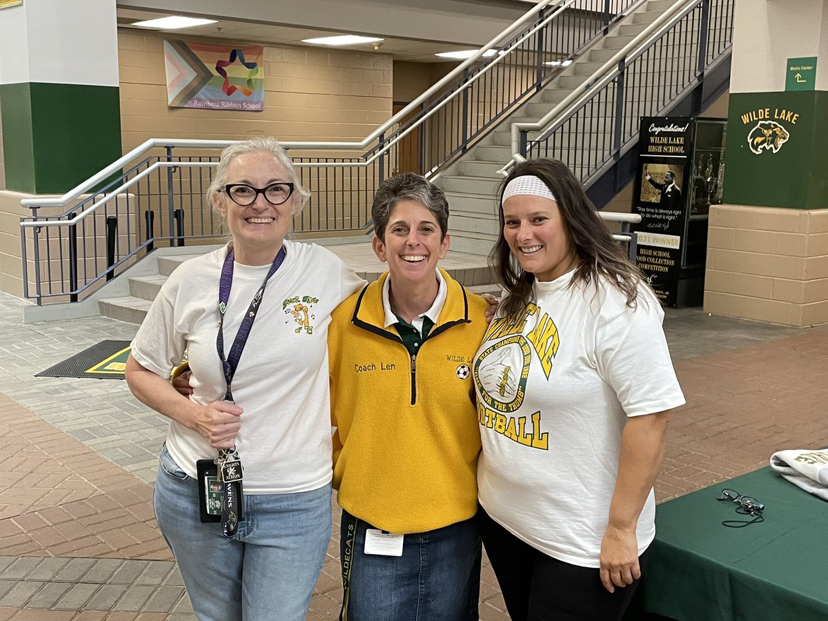 Wilde Lake HS (@hcpss_wlhs) on Twitter photo It was throwback Wilde Lake gear day at the Lake! Ms. Midgley is rocking the senior shirt from โ98 (Ms. Leonard sponsored that class!), Ms. Leonard has the girls soccer fleece from โ95 (Coach Len is in the house) & Ms. Sweitzer has the state championships football shirt from โ92! It was throwback Wilde Lake gear day at the Lake! Ms. Midgley is rocking the senior shirt from โ98 (Ms. Leonard sponsored that class!), Ms. Leonard has the girls soccer fleece from โ95 (Coach Len is in the house) & Ms. Sweitzer has the state championships football shirt from โ92!