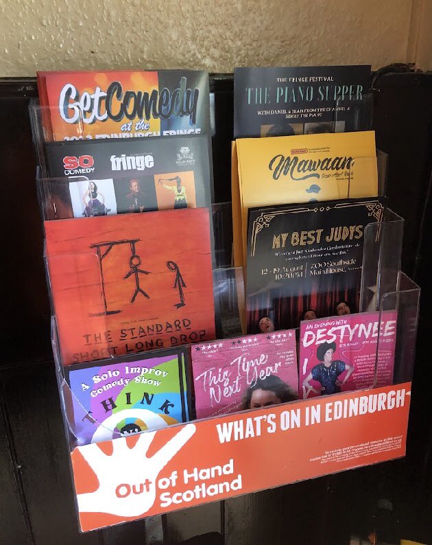 OutofHandScot's tweet photo. #print #posters #flyers #distribution #posterdistribution #flyerdistribution #brandedracks #Tickingclocktheatre The Standard Short Long Drop @edfringe in Space Triplex. 
https://t.co/9dhQJ2XkVt #theatre #drama #Edinburgh https://t.co/m4fT5lVHKJ