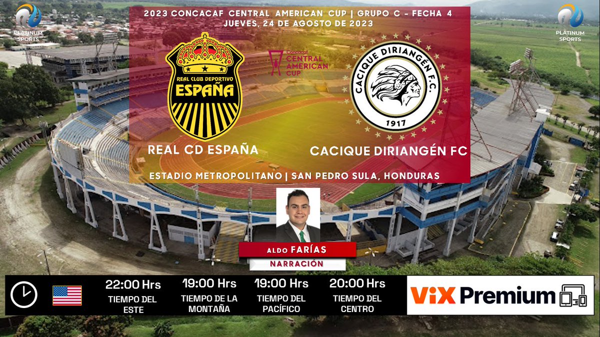 ramonovic09's tweet photo. #ConcacafCentralAmericanCup #Fecha4 | @rcdespana 🆚 @Diriangen_FC
🇭🇳 #RealEspaña 🇳🇮 #Diriangén
🗓️ Hoy
🇺🇲 ⏰ 22:00 Hrs ET, 19:00 Hrs PT
📱💻 @VIX Premium
🎤 @AldoFariasGzz
🤳🏼 #CCCenViX #RSPDIR https://t.co/rUswJe6bcx