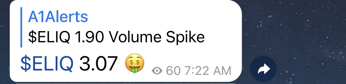 $ELIQ 1.90 -> 3.08 🔥

t.me/A1AlertsBot