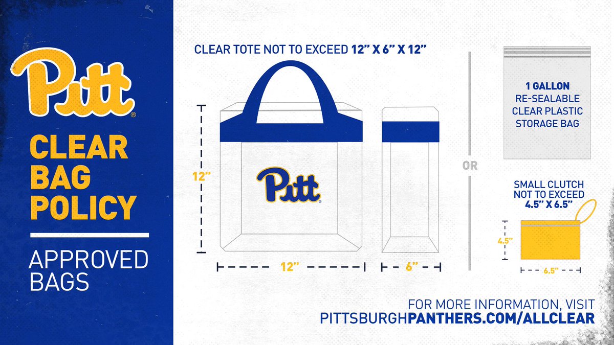 Clear bag policy will be strictly enforced tonight‼️ Read details ⬇️ 🔗 bit.ly/45mIhIJ #H2P