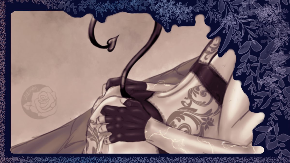 What happens when a villain faces such a pretty demon?  <a href="/dragonshadow02/">Dragonshade</a> wrote. Wonderful fic that <a href="/Velli_chor99/">Vellichor</a> and I both got to draw for! 

Enjoy the tease! Ik our #shigaraki did 😏

#bnha #kaminari
