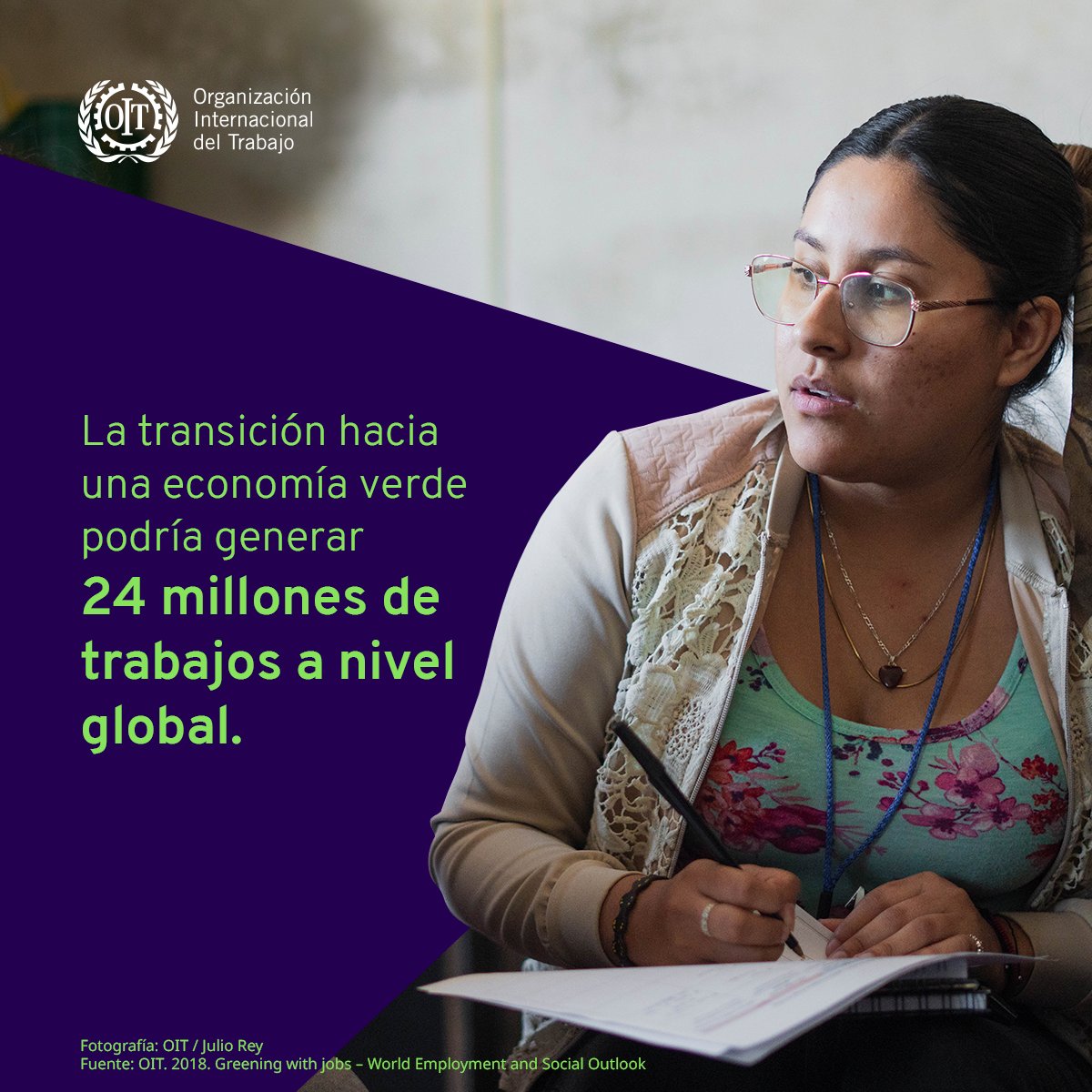 OITMexico's tweet image. ♻️👩‍🔬 Los empleos verdes no solo impulsan la economía, sino que también contribuyen a conservar, restaurar y mejorar el medio ambiente, abarcando desde edificios verdes hasta prácticas empresariales sostenibles. Conoce más👉bit.ly/44CqH2h