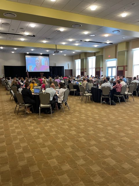 ErinMaceyIN's tweet photo. Took a break from #CAPCON23 to talk to folks at the Indiana Primary Care Learning Collaborative about social drivers of health.

Working together, we can address #housing and other social needs so that all Hoosiers can experience well-being. https://t.co/LDxVHEkro1