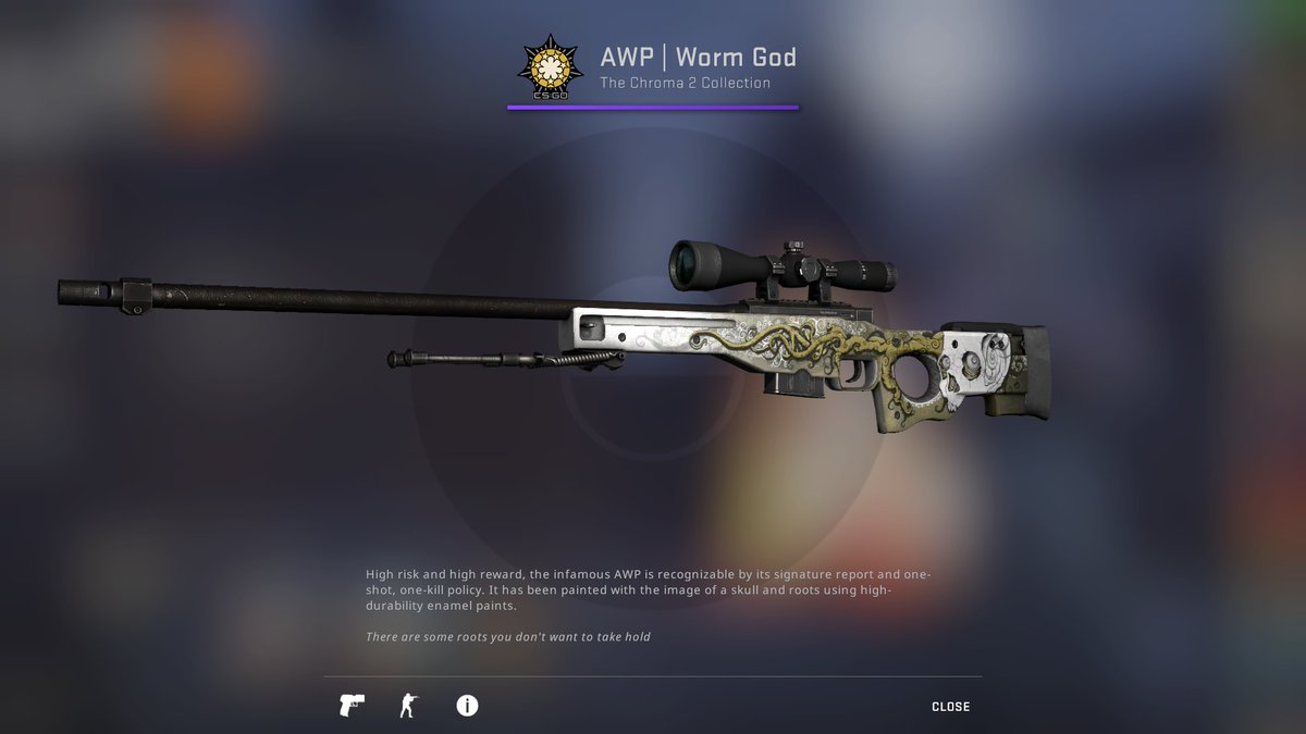 Drepz_'s tweet photo. AWP | Worm God is the worst AWP in Counter-Strike.