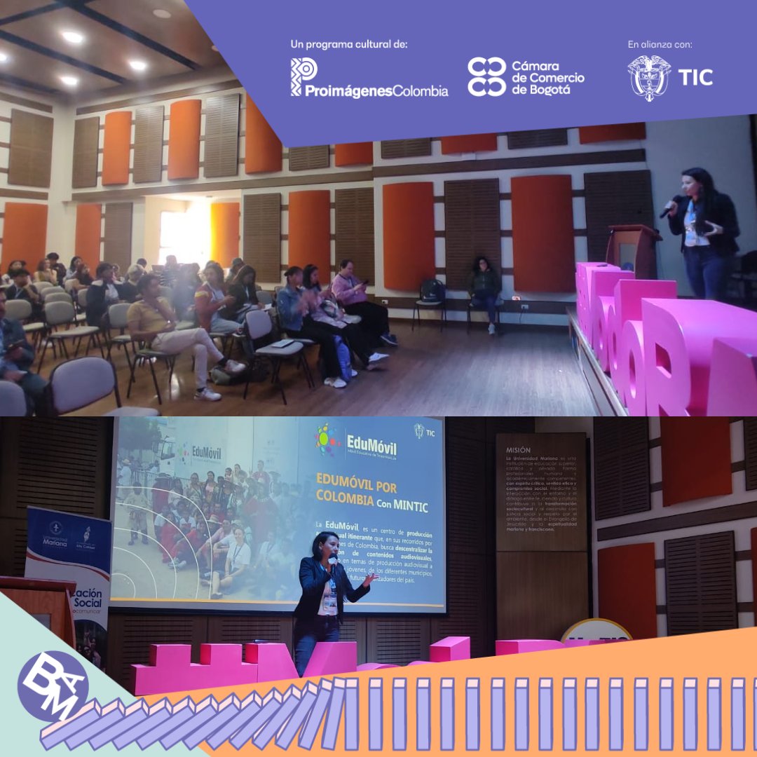 BAM_Bogota's tweet photo. 🎬 #BAMNow | Masterclass de Presentación de Proyectos para Convocatorias @Ministerio_TIC donde Pilar Torres habla sobre los objetivos, las formas de aplicar y requisitos a tener en cuenta para participar en plataforma del ministerio.
#BAMPasto #ModoBAM #BAMRegiones https://t.co/fmGOnDxvuM