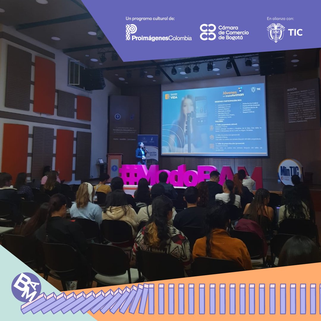 BAM_Bogota's tweet photo. 🎬 #BAMNow | Masterclass de Presentación de Proyectos para Convocatorias @Ministerio_TIC donde Pilar Torres habla sobre los objetivos, las formas de aplicar y requisitos a tener en cuenta para participar en plataforma del ministerio.
#BAMPasto #ModoBAM #BAMRegiones https://t.co/fmGOnDxvuM