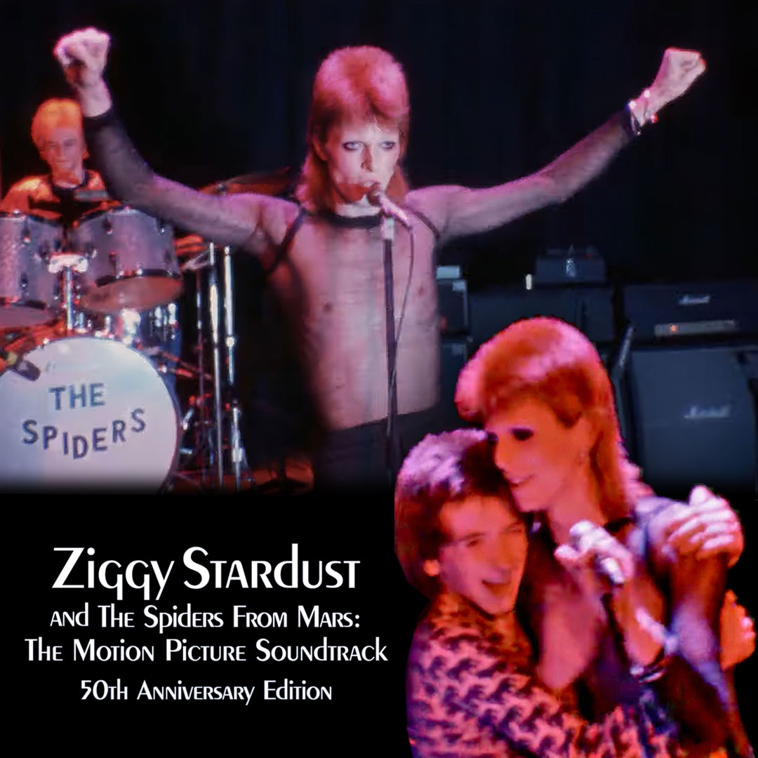 DavidBowieReal's tweet photo. WHO WAS THAT ZIGGY HUGGER?

“The boy in the bright blue jeans, Jumped up on the stage...”

You may have noticed the Rock 'n' Roll Suicide 4K video (from the Ziggy Stardust and the Spiders From Mars: The Motion Picture) posted on YouTube in celebration of the UK chart listings on Friday. *  https://t.co/U5l4duQaOF

Is the lad that rushed the stage to give Bowie a hug in the closing moments a reader of this page? If so, please make yourself known in the comments section.

* There are many versions of the Official UK album charts these days. Thanks for putting the Ziggy MoPi 50th Anniversary high in them.

Official Soundtrack Albums Chart - #1
Official Scottish Albums Chart - #3
Official Physical Albums Chart - #4
Official Vinyl Albums Chart - #4
Official Record Store Chart - #7
Official Albums Chart Top 100 - #10

The album is also enjoying Top 20 success in many official European charts too.

Go here for all 50th anniversary edition formats: https://t.co/jVLtsUDbGB

#Ziggy50 #BowieHammersmithOdeon50th #ZiggyMoPi #MysteryZiggyHugger