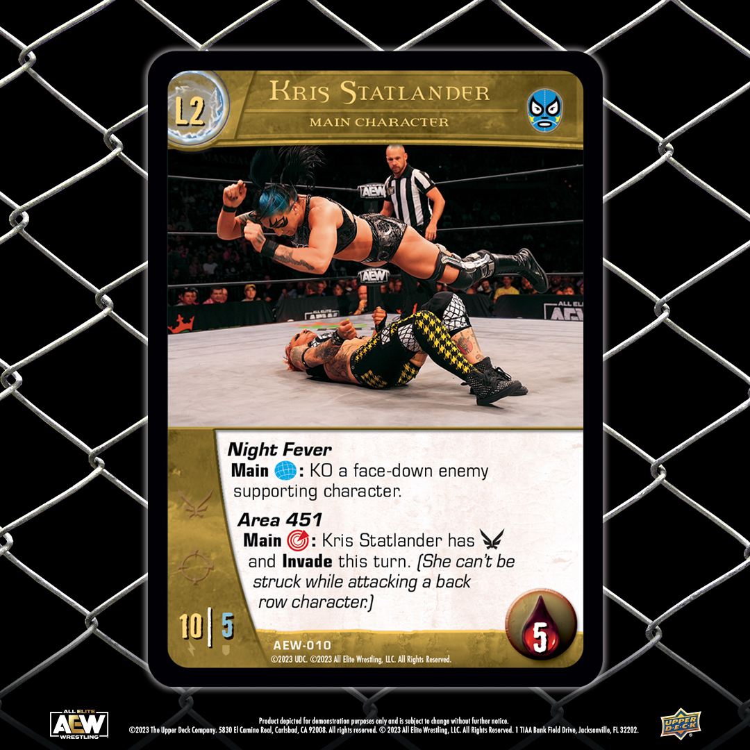 UpperDeckEnt's tweet photo. AEW's explosive debut at Gen Con left fans exhilarated from the star-studded lineup and action packed gameplay! Who are you bringing in the ring? #AEW #Vs2PCG https://t.co/wnrsK2XtJn