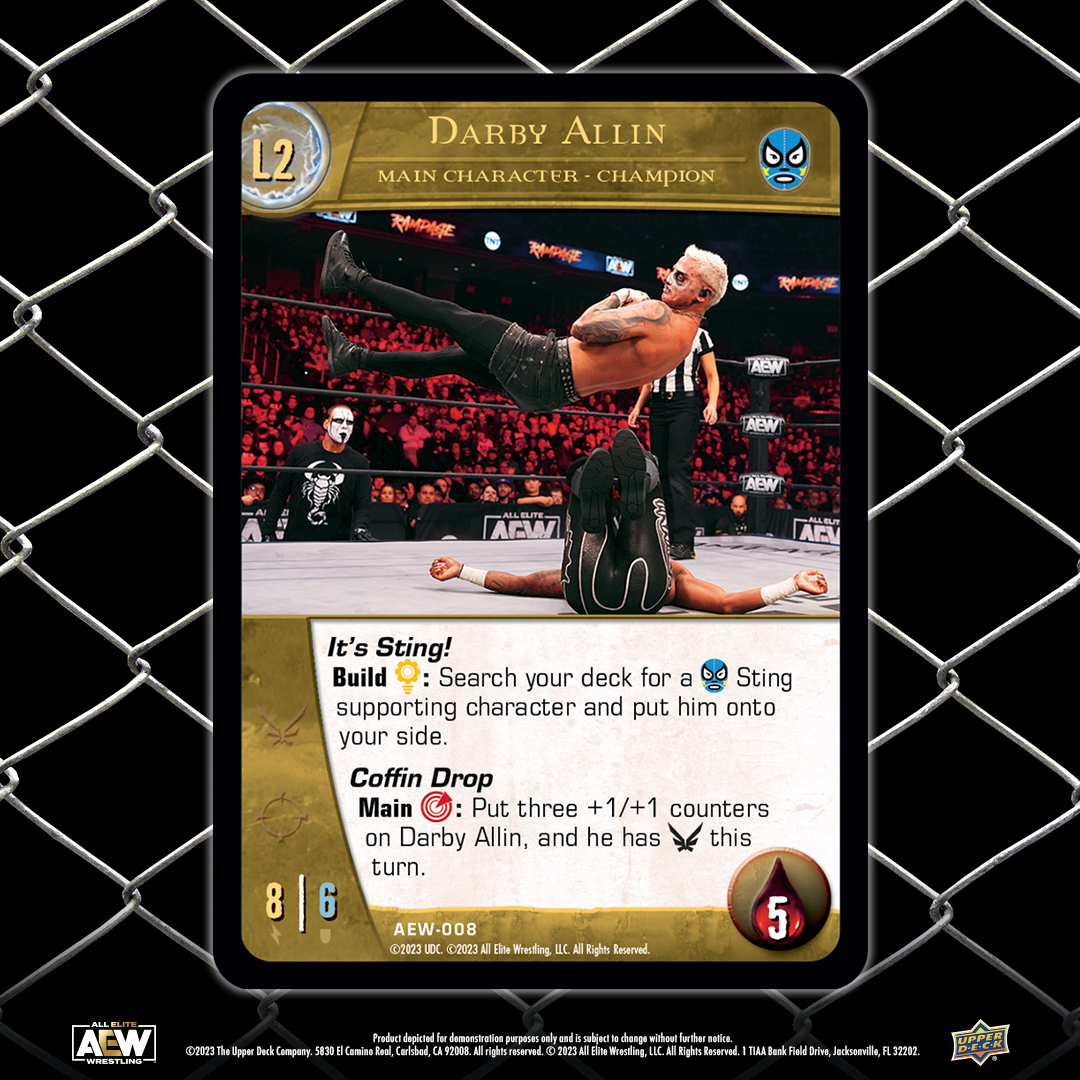 UpperDeckEnt's tweet photo. AEW's explosive debut at Gen Con left fans exhilarated from the star-studded lineup and action packed gameplay! Who are you bringing in the ring? #AEW #Vs2PCG https://t.co/wnrsK2XtJn