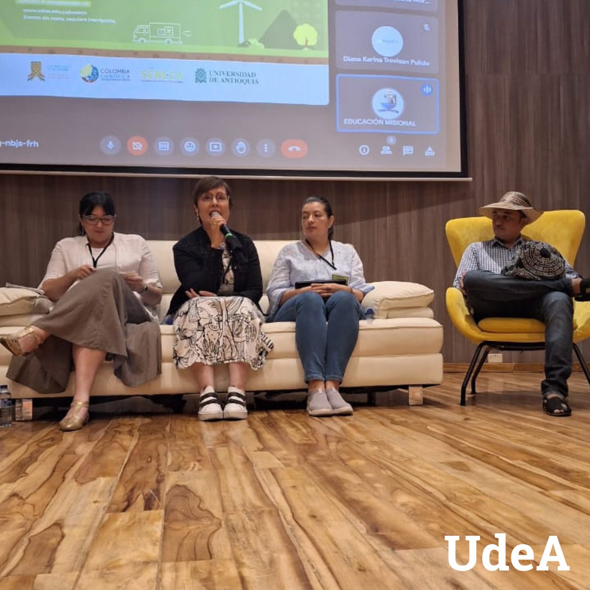 UdeA's tweet photo. Un día más para contribuir a la sostenibilidad energética y procurar un impacto positivo en el medio ambiente. 💚 

Continúa el II Simposio de Energía y Medio Ambiente en el que los investigadores #UdeA comparten los logros alcanzados en el marco de la #AlianzaSéneca ⚡️🌏 https://t.co/k9uxfhBhES