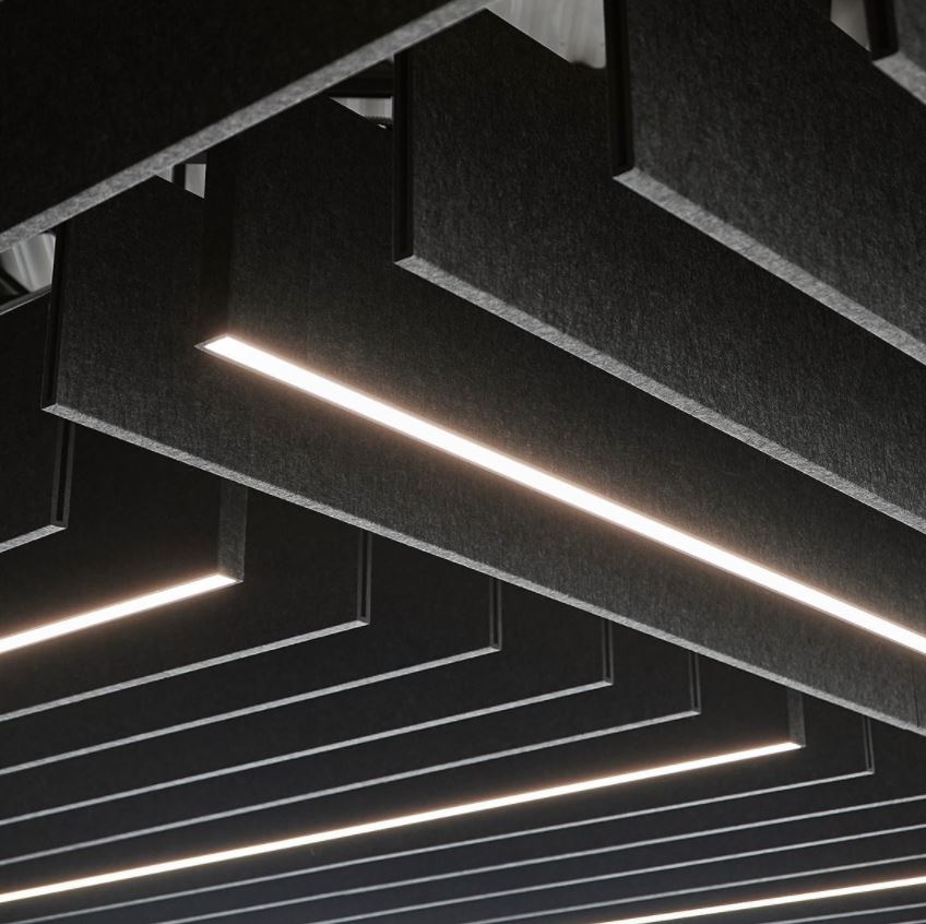 LumiGroup's tweet photo. Découvrez les solutions acoustiques de @focalpointlight . Créer une composition harmonieuse pour vos plafonds avec Seem 1 acoustic et AirCore Blade. Pour plus d'information, visitez notre site web: https://t.co/4cdmZuh0cd https://t.co/werq1ckGYD