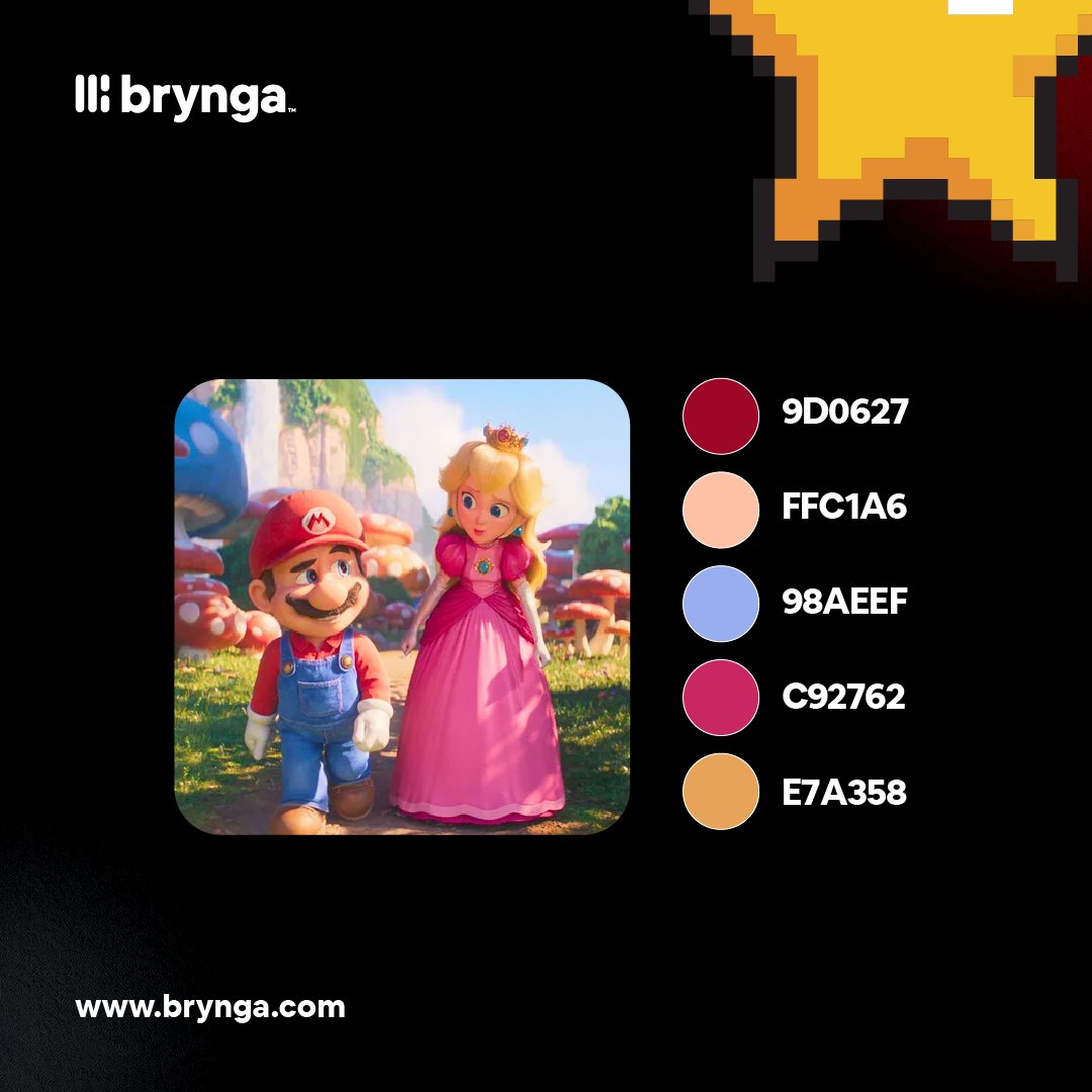 bryngaco's tweet photo. 🍄The #SuperMarioBros Movie is here, and we’re #FeelingNostalgic! 🕹️Every element of the 1983 #game was brought to life through these vibrant #ColorPalette. 🚀

Ready to dive into the world of #MarioBros? Grab your controller and #letsgo! 🎮

https://t.co/KVcpvqeEmq https://t.co/CHIEqahvCK