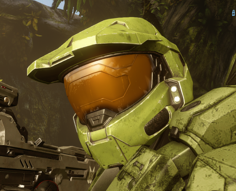 RealGroggo's tweet photo. @Unseen_Halo i messed with the textures and got it to this in gameplay. the infinite is really smooth so its not as easy to get a nice visor colour. https://t.co/GnKHBZ0bpc
