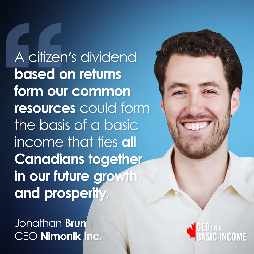 🚨#CEOsForBasicIncome ! Jonathan Brun, CEO of Nimonik Inc. is part of our coalition of 150+ members, supporting #basicincome as a way to address the economic vulnerabilities of today and prepare for those of tomorrow.