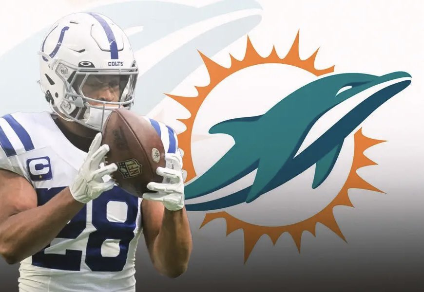 CJGolson's tweet image. BREAKING: Per source, #Colts HB Jonathan Taylor and his camp are “pushing hard” to help get a trade and extension to the Miami #Dolphins over the line. 

I’m told Taylor is “hell-bent” on getting to Miami, and “is willing to take less money” to make it work.

#NFL #FinsUp…