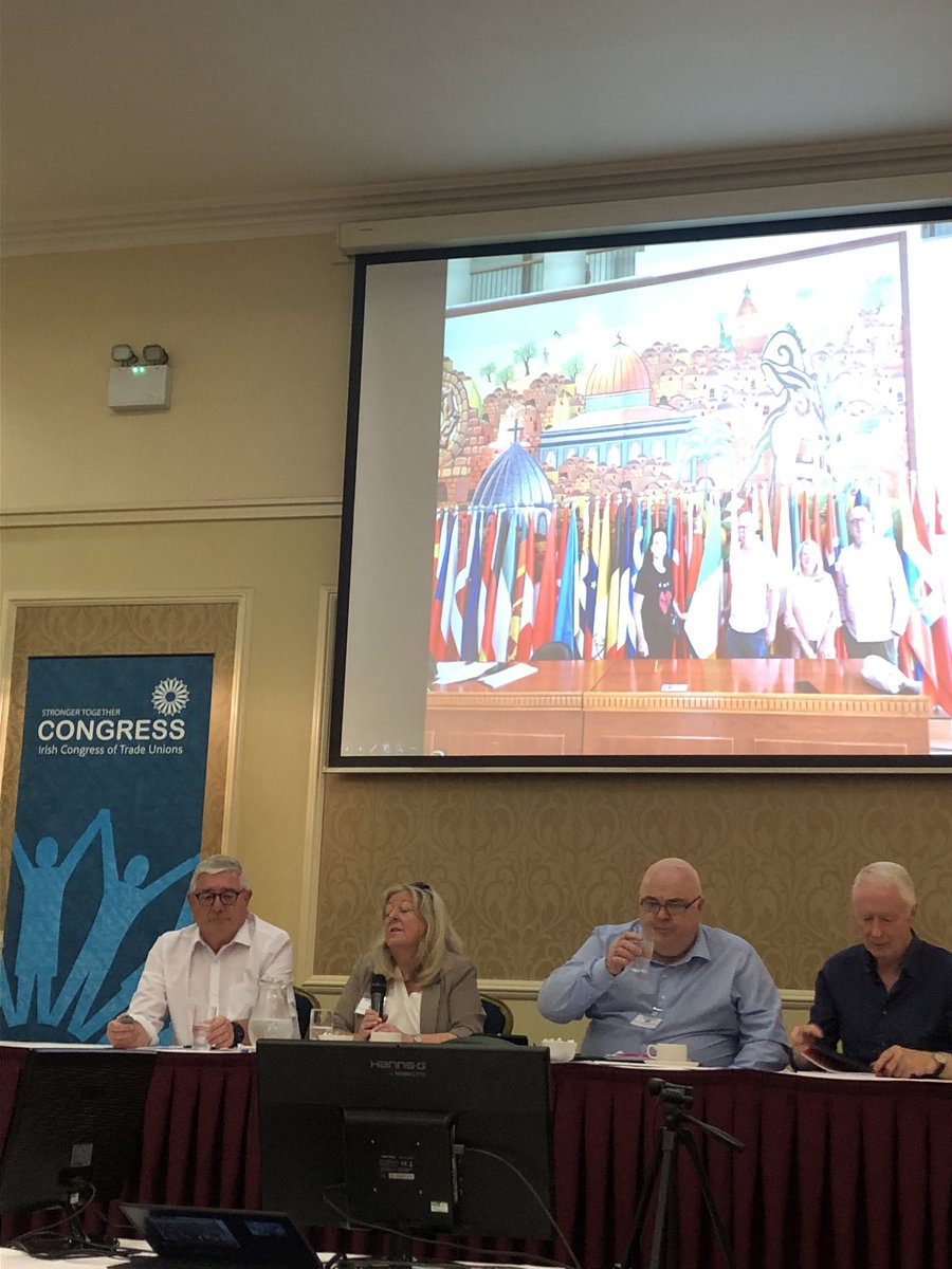 ej_lynchcullen's tweet image. High level delegation to Palestine speaking at #GSSS23 🇵🇸 @UNISONNI @GMurphyAGS #EndisraeliApartheid #supportBDS