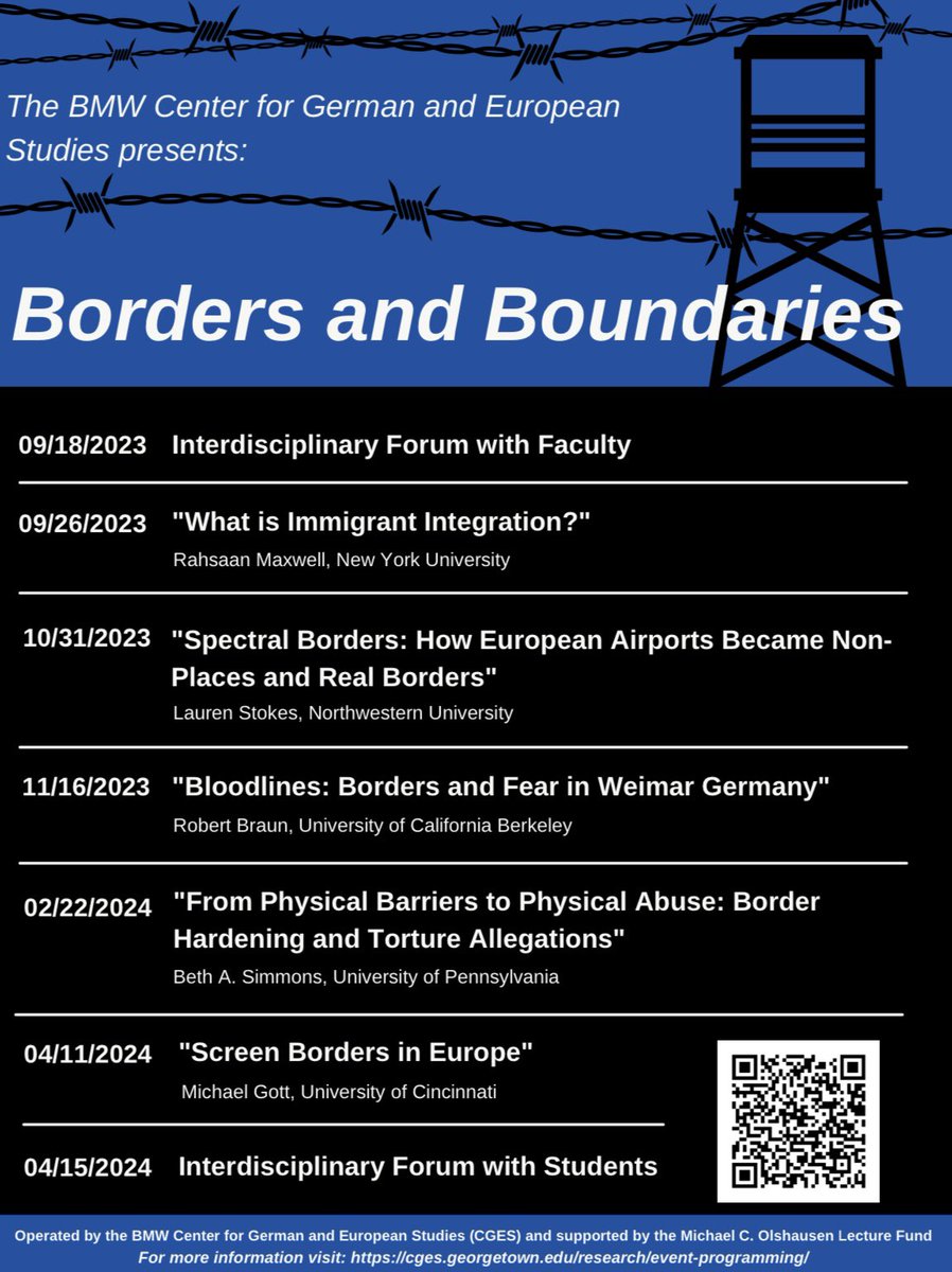 We're thrilled to be welcoming a variety of speakers to campus this year for our annual event series, 'Borders and Boundaries'. Learn more and RSVP here: eventbrite.com/cc/borders-bou…
