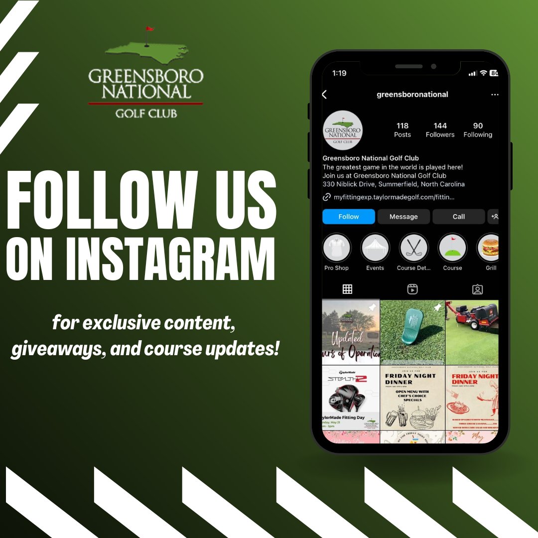 greensborogc's tweet photo. Follow us on IG for exclusive content, giveaways, and course updates! And don't forget to tag us, we love to see your photos!📸

Follow us here: https://t.co/PGYQivM8Po https://t.co/iLJuJnx3hu