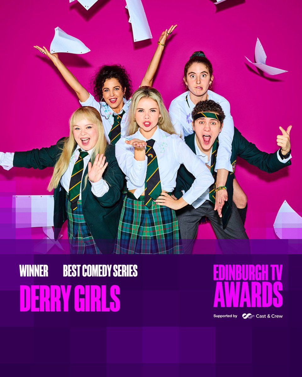 The winner of Best Comedy Series, sponsored by AMUZ Distribution, is Derry Girls! #EdTVAwards