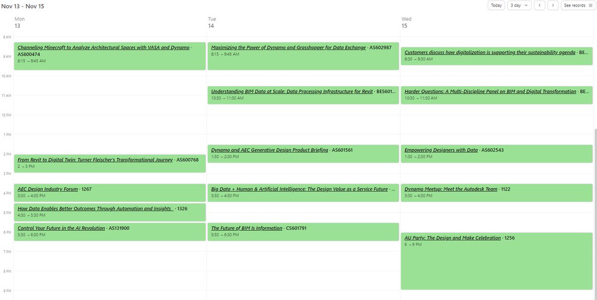 #au2023 Got my sessions booked!