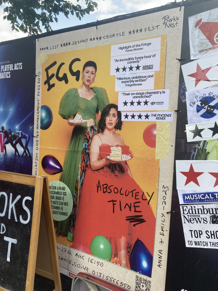 Possibly the last show I’ll see at @edfringe this year! Absolutely fantastic! If you get a chance, go and see them! ✨ @EggComedy
