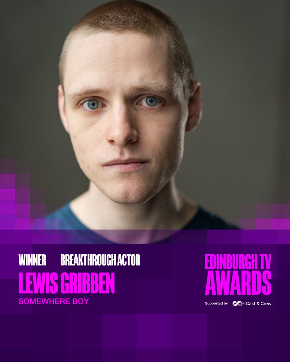Lewis Gribben takes the spotlight with his Breakthrough Actor award for his role in 'Somewhere Boy' at the #EdTVAwards