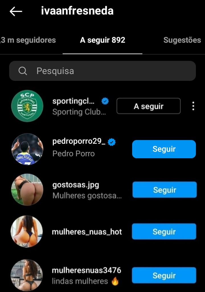 Ivan Fresneda já começou a seguir o Sporting no Instagram.
