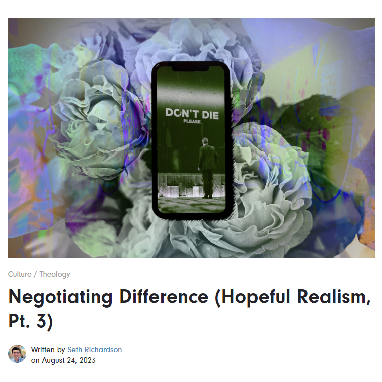 "I’m searching for a spirituality that takes difference seriously, one that remains differentiated through encounter, one that nurtures a posture toward difference that is not inherently tribal, defensive, or insecure." - <a href="/RevSethRich/">Seth Richardson</a> 

Read more: bit.ly/3KUXGaT