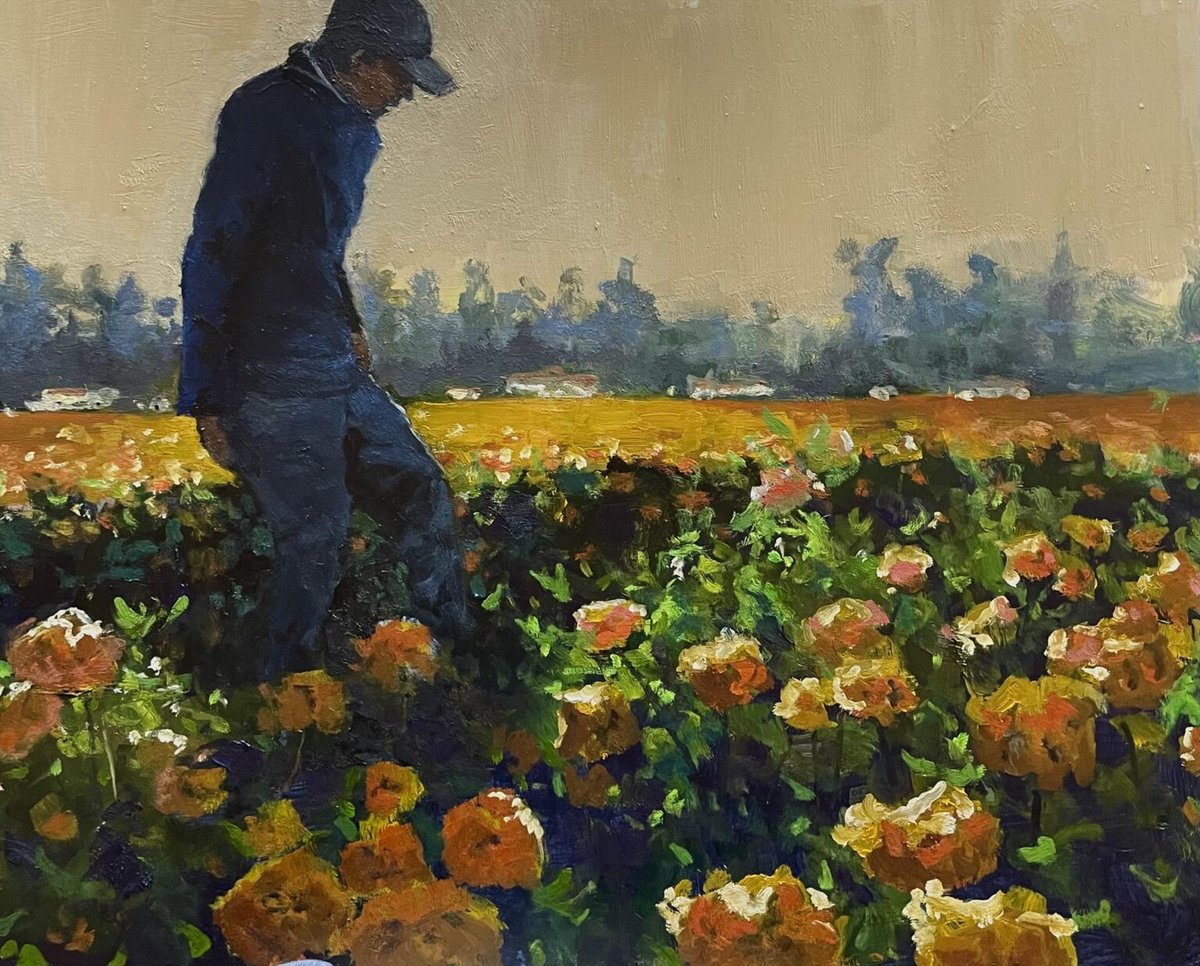 Laguna Plein Air Painters Association (LPAPA, California) opened its annual “From Dusk to Dawn” event at the LPAPA Gallery recently, and has announced the 2023 award winners. Check it out here: outdoorpainter.com/flowers-fields… 🎨: Michael Hill, 'Flower Fields at Dusk,' oil, 16 x 20 in.