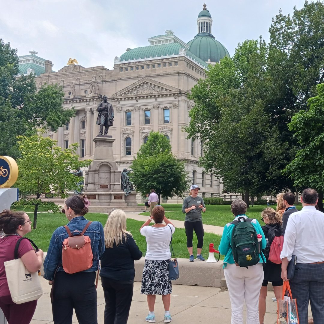 railstotrails's tweet photo. Recently, #TeamRTC attended the #NCSLSummit hosted by @ncslorg in Indianapolis!

The summit brought together public policy experts to exchange ideas, including how transformative trails can be for communities &amp; the economy, and take tours along the @INCulturalTrail. https://t.co/LFGIskim1i