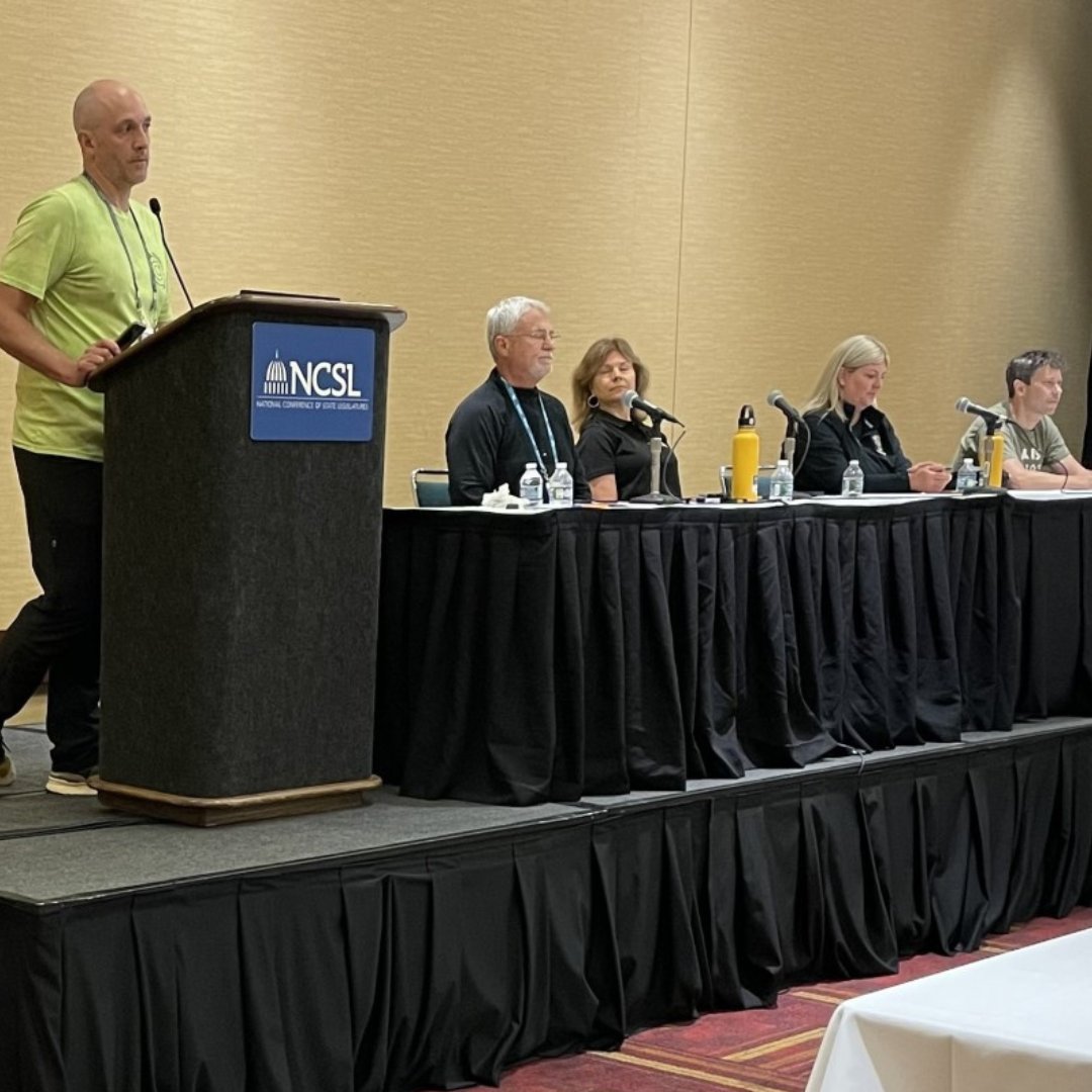 railstotrails's tweet photo. Recently, #TeamRTC attended the #NCSLSummit hosted by @ncslorg in Indianapolis!

The summit brought together public policy experts to exchange ideas, including how transformative trails can be for communities &amp; the economy, and take tours along the @INCulturalTrail. https://t.co/LFGIskim1i