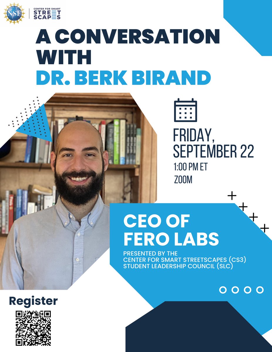 Abhi Adhikari (@abhiadhikari3) on Twitter photo Join us for "A Conversation with Dr. Berk Birand," co-founder and CEO of Fero Labs! <a href="/berkbirand/">Berk Birand</a> is an <a href="/EE_ColumbiaSEAS/">Columbia | EE</a> PhD ’15 alumnus and former NSF CIAN-ERC Student Leadership Council Vice-President. <a href="/CS3_NSF/">Center for Smart Streetscapes</a> <a href="/gil_zussman/">Gil Zussman</a> <a href="/ColumbiaAlumniA/">ColumbiaAlumniAssoc</a>
Register here: tinyurl.com/berkbirandevent Join us for "A Conversation with Dr. Berk Birand," co-founder and CEO of Fero Labs! <a href="/berkbirand/">Berk Birand</a> is an <a href="/EE_ColumbiaSEAS/">Columbia | EE</a> PhD ’15 alumnus and former NSF CIAN-ERC Student Leadership Council Vice-President. <a href="/CS3_NSF/">Center for Smart Streetscapes</a> <a href="/gil_zussman/">Gil Zussman</a> <a href="/ColumbiaAlumniA/">ColumbiaAlumniAssoc</a>
Register here: tinyurl.com/berkbirandevent