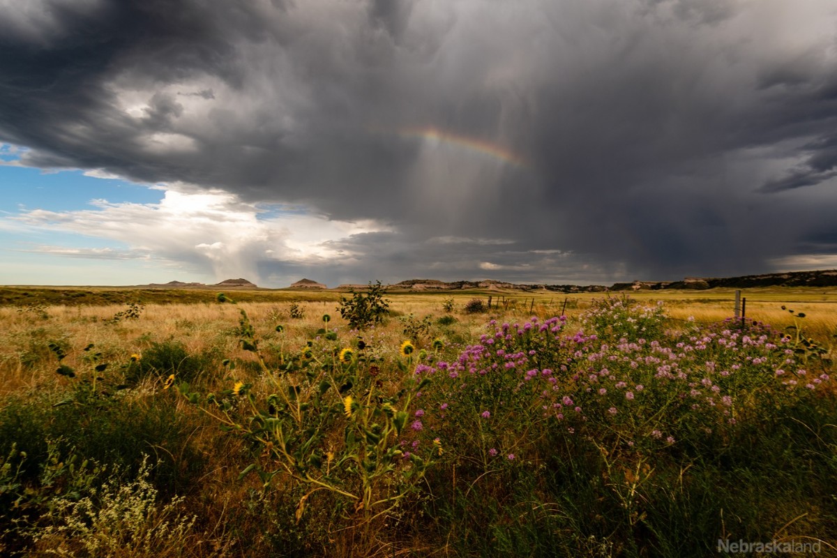 Hint of rainbow 🌈
📷: @NEBland_Haag

#rainbow #landscapephotography #VisitNebraska #prairie