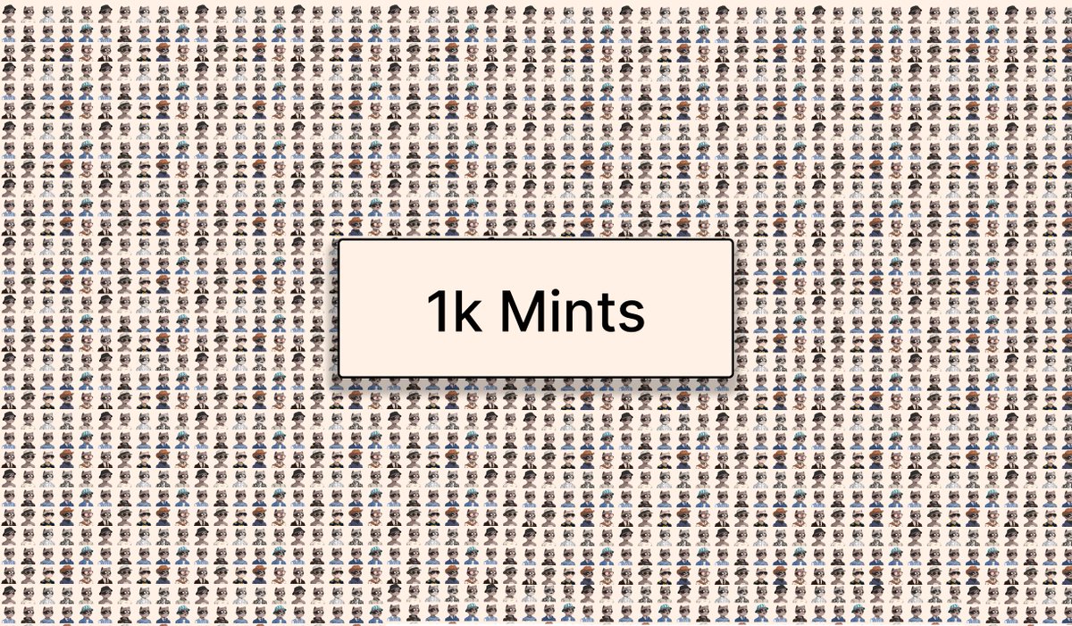 DAMN OK!

I GUESS .015 ETH WAS THE RIGHT MOVE.

1K WILD RASCALS MINTED.
